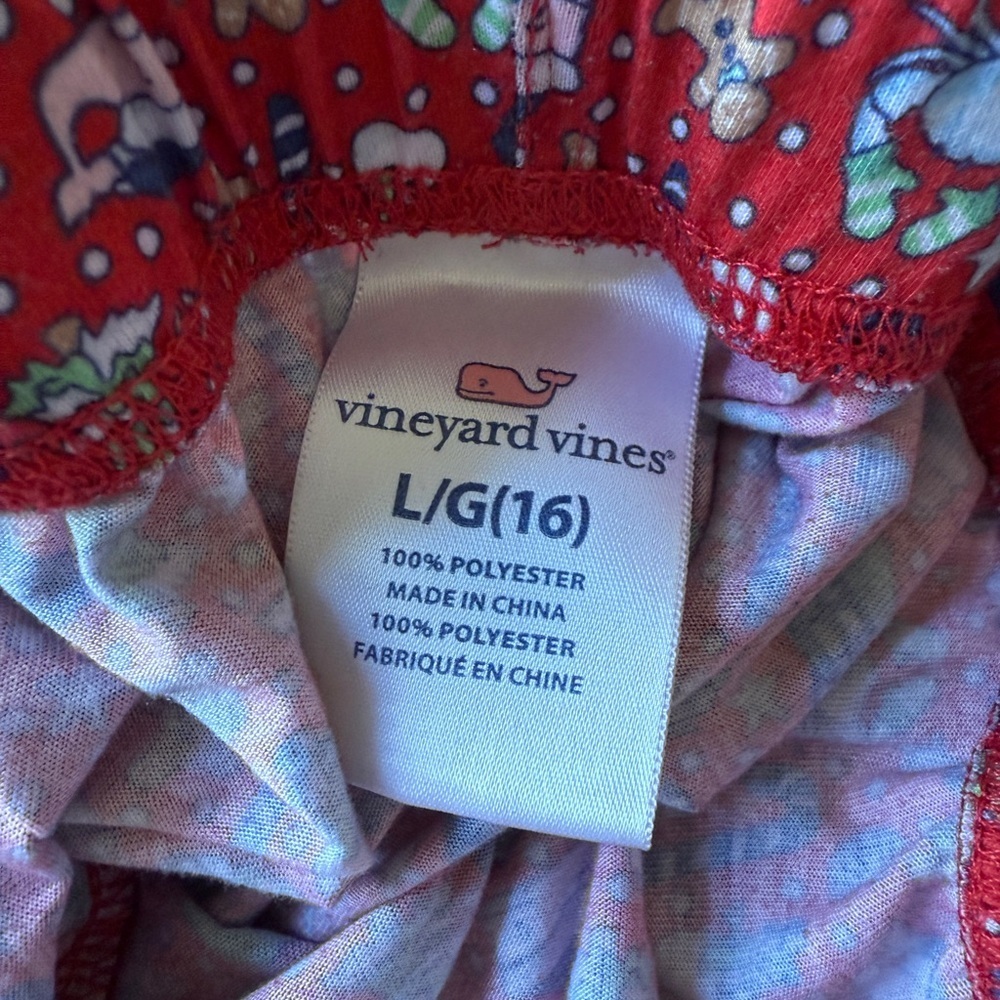 Vineyard Vines Pajama Pants kids XL christmas/holiday Printed PJs - Picture 2 of 2